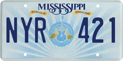 MS license plate NYR421