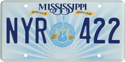 MS license plate NYR422