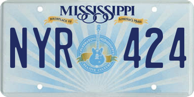 MS license plate NYR424
