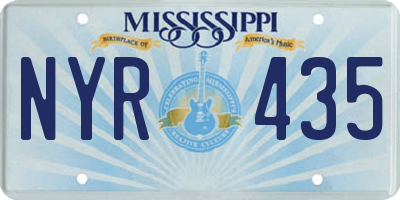 MS license plate NYR435