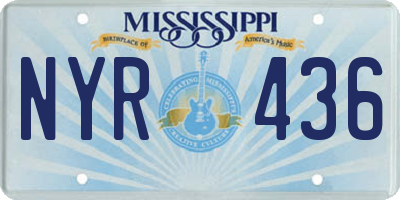 MS license plate NYR436