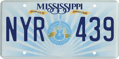 MS license plate NYR439