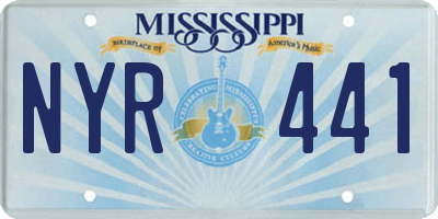 MS license plate NYR441