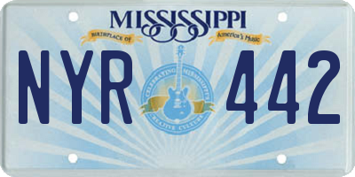 MS license plate NYR442