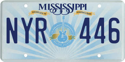 MS license plate NYR446