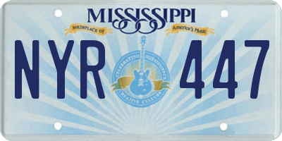 MS license plate NYR447
