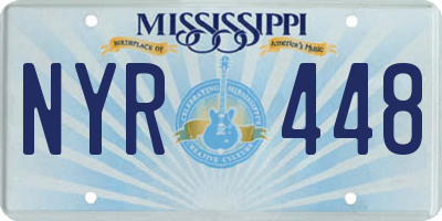 MS license plate NYR448