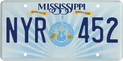 MS license plate NYR452