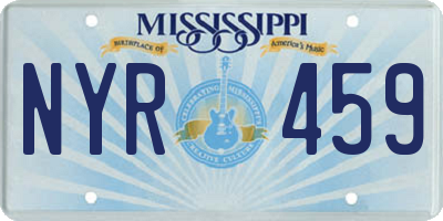 MS license plate NYR459