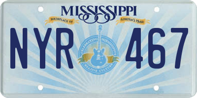 MS license plate NYR467