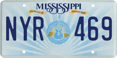 MS license plate NYR469