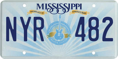 MS license plate NYR482