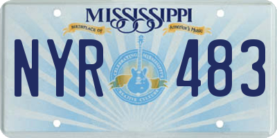 MS license plate NYR483