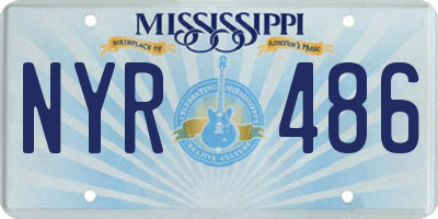 MS license plate NYR486