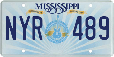 MS license plate NYR489