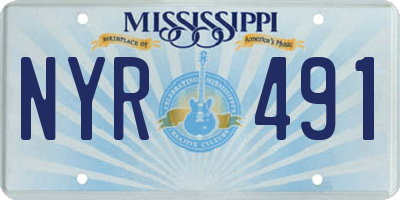 MS license plate NYR491