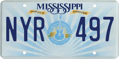 MS license plate NYR497