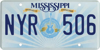 MS license plate NYR506