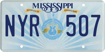 MS license plate NYR507