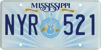 MS license plate NYR521