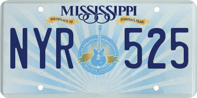 MS license plate NYR525