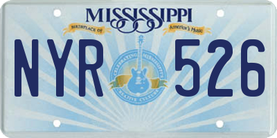 MS license plate NYR526