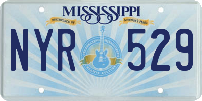 MS license plate NYR529