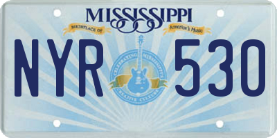 MS license plate NYR530