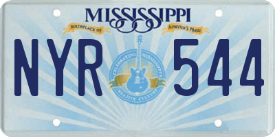 MS license plate NYR544