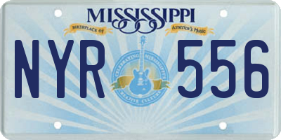 MS license plate NYR556