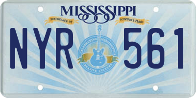 MS license plate NYR561