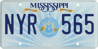 MS license plate NYR565
