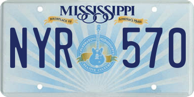 MS license plate NYR570