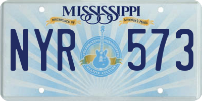 MS license plate NYR573