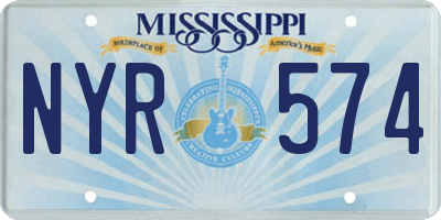 MS license plate NYR574