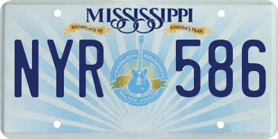 MS license plate NYR586
