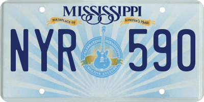 MS license plate NYR590