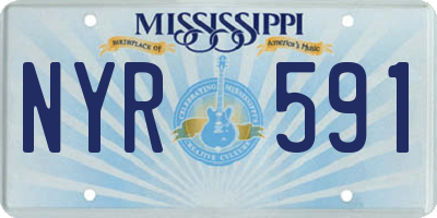 MS license plate NYR591