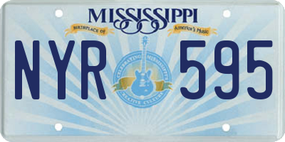 MS license plate NYR595