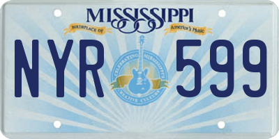 MS license plate NYR599