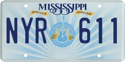 MS license plate NYR611