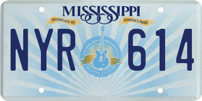 MS license plate NYR614