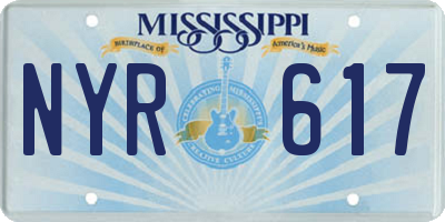 MS license plate NYR617