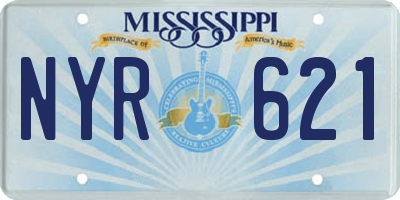 MS license plate NYR621