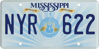 MS license plate NYR622