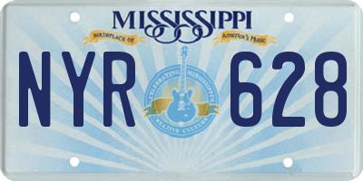 MS license plate NYR628