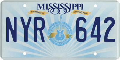 MS license plate NYR642