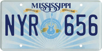 MS license plate NYR656