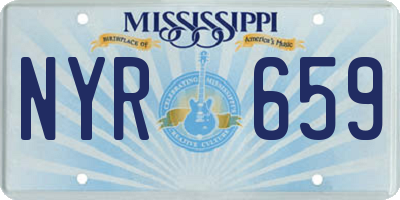 MS license plate NYR659
