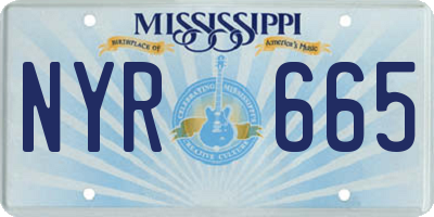 MS license plate NYR665